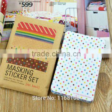 Scrapbooking 27 PCS Washi Kit Basic Masking Tape Craft Stickers Pack Decorative Labelling Art Adhesives