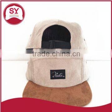 2016 Fashion adult adjustable brim trend baseball hat corduroy plain brand 5 panel snapback cap men hip hop