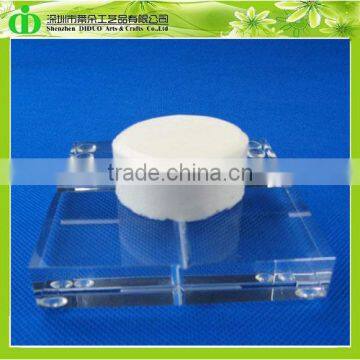 DDN-0057 ISO9001 Shenzhen Factory Wholesale SGS Test Crystal Clear Acrylic Display Block for Cosmetic