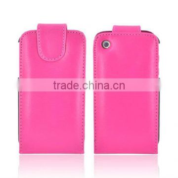 hot pink real leather case for Apple iphone