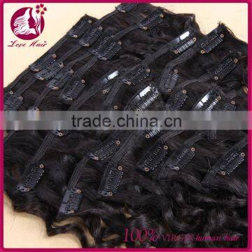 Deep Wave Clip In Human Hair Extensions 100g Full Head Brazilian Virgin Human Hair Clips Ins Extension African American photo-4