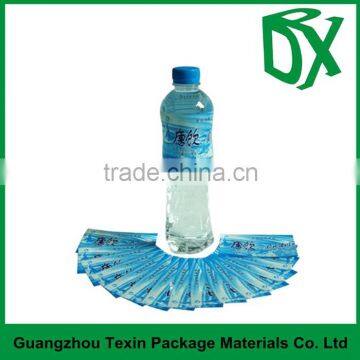 chinese imports wholesale clear plastic PET/PVC shrink custom packaging labels sleeve for mineral water bottle