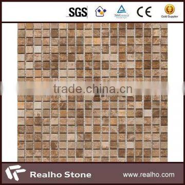 china natural light emperador stone mosaic