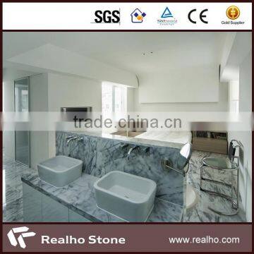 high quality beautiful white marble stone sink for bathroom