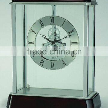 Pearl Quartz Skeleton Desk Clock PC265-5000-1