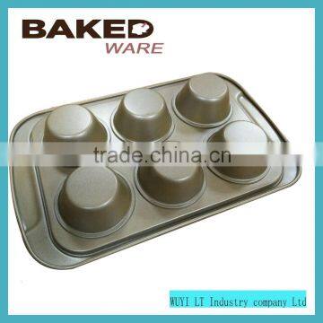 Carbon steel FDA food grade round cupcake pan for 0.6mm