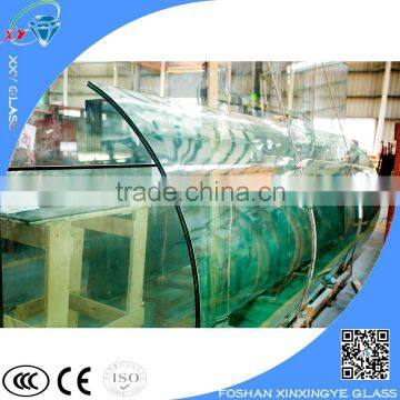 Thick curved glass 12mm bending toughened glass