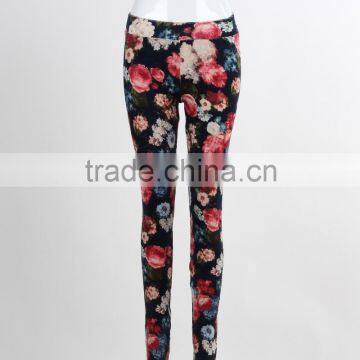 F5W31066 Flower Printed Leggings