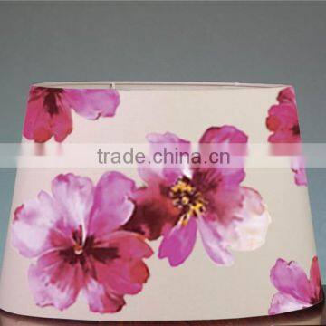 Mass production artistic purple lampshade with flower pattern the lowest factory price hot new products for 2016