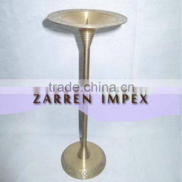 Candle Pillar Holder Brass