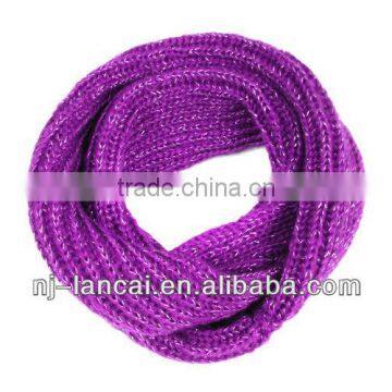 Fashion winter acrylic lurex knitted snood