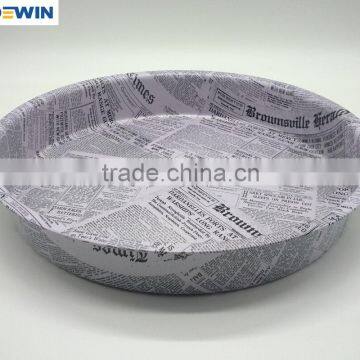 printed tin plate round metal serving tray Round tin tray for beer