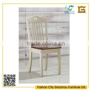 modern wooden armless dining chair in white high gloss design for dining room furniture