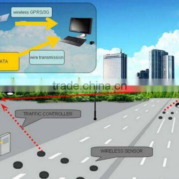 Magnetic vehicle detector wireless traffic sensor for vehicle counting system