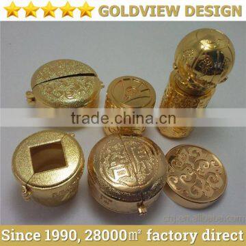 Shenzhen gold plating factory wine metal cap goldview die casting ,electroplating one-stop service