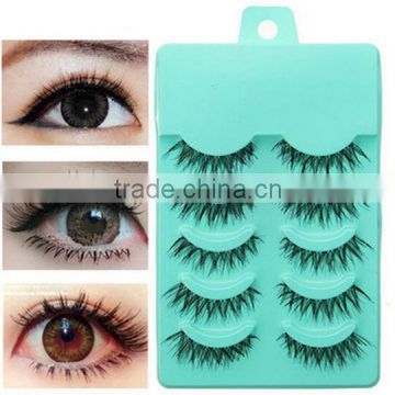 5 Pairs Natural False Eyelashes / Long Handmade Makeup Eye Lash / false eyelash pack