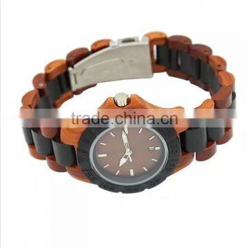 New Product Real Wood Watches Ebony and Red Sandlwood Japan Quartz Clock Watches Wood Unisex Watch on