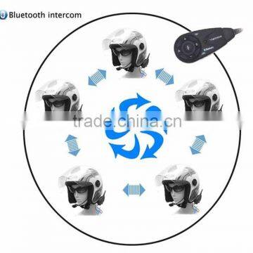 Factory V5 Full Duplex Motocycle Intercom for 1200m 5riders Talking Same Time With FM and Waterproof