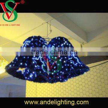 High quality garland double bells LED 3D motif light Christmas light