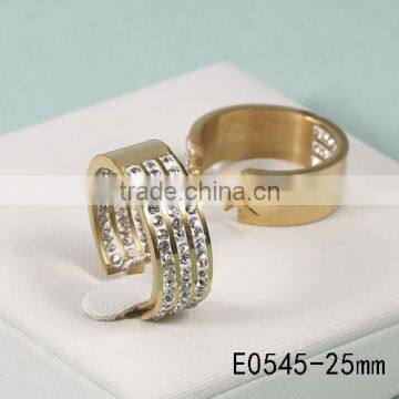 Wedding wholesale jewelry gold chunky fake cz diamonds earrings