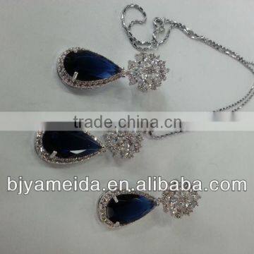 High quality sapphire earrings fashion jewelry sets