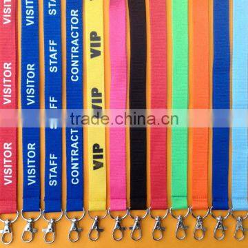 Cheaper Staff Visitor Contractor VIP Logo Lanyard with different color