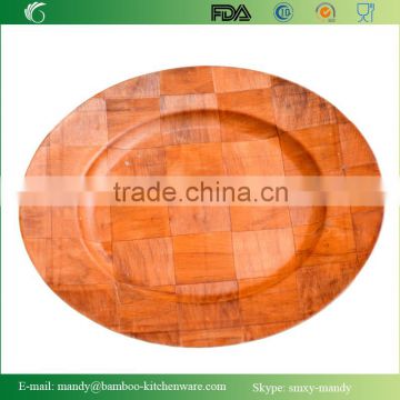 Wooden Woven Dish, Wooden Plate for Snacks, Wood Fruit Plate