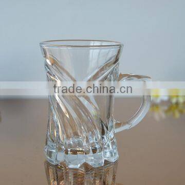 Small drinking glass mug with handle for sale