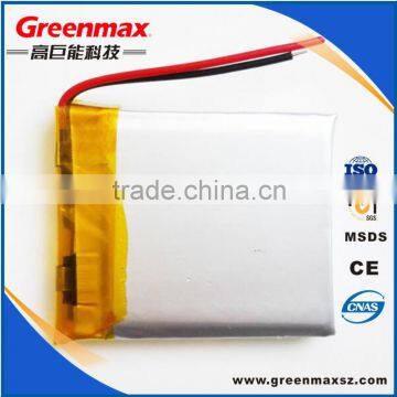 High capacity rechargeable 3.7v li ion polymer battery