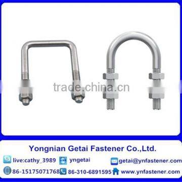 U Shape Bolts With Type1,2,3, DIN933/931 H.D.G / Galvanized With Black /yellow Zinc Plated/blue White photo-3