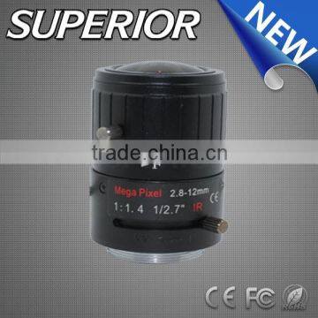 metal body and glasses material optic lens megapixel 2.8-12mm wholesale auto cctv cs mount camera lens