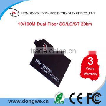 Media Converter 10/100Base-TX to 10/100Base-FX Single Fiber to RJ45 Media Converter