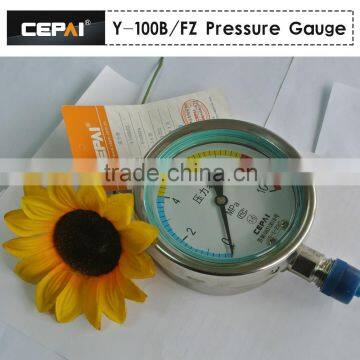 Y-150B stainless steel pressure gauge