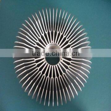 OEM high dissipation tooth gear shaped extruded aluminum heat sink