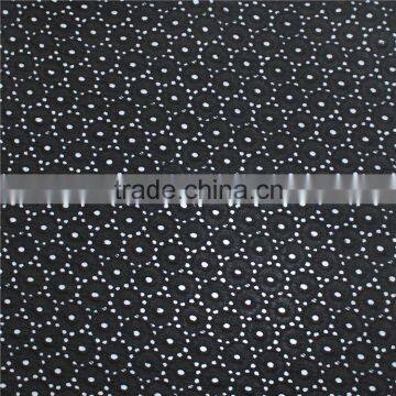 net black punching embroidery lace fabric for girl's dress