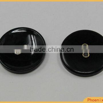 Fashion shiny black 2-hole coat button PH-GH319