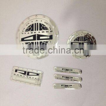 metal embossed label for door, metal furniture label, silver aluminum label.