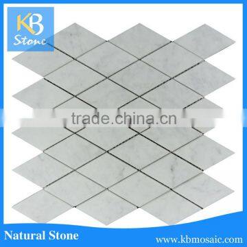 Made In China Carrera Marble Rhomboid Diamond Mosaic Tile