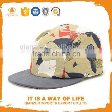 Fashion Design 100% Cotton Blank Wholesale Custom 5 Panel Hats