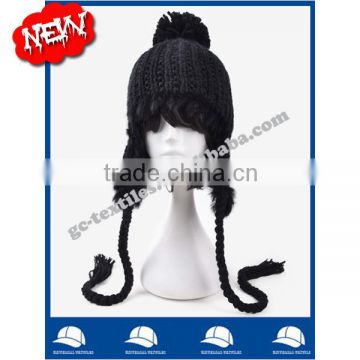 new product for 2014 Wholesale china manufacture OEM CUSTOM LOGO ear protection winter warm women acrylic beanie hat and cap