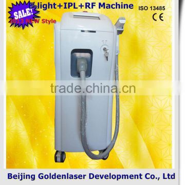 Wrinkle Removal Www.golden-laser.org/2013 New Style E-light+IPL+RF Machine Skin Care Hair And Skin Testing Device Pigment Removal