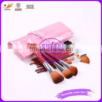 15pcs Professional Cosmetic Brush Set with Beautiful Pink Pouch