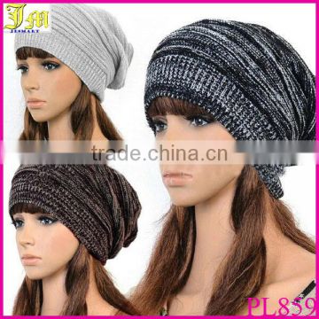 Hot Fashion New Unisex Mens Womens Winter Knit Plicate Slouch Cap Hat Knitted Skullies Beanies Casual Black/Gray/Coffee