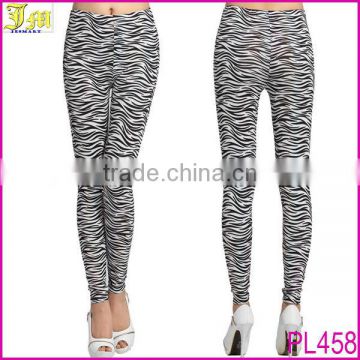 New Fashion Spring Autumn Zebra Leggings For Women Ladies Black And White Leggings Pants Hot