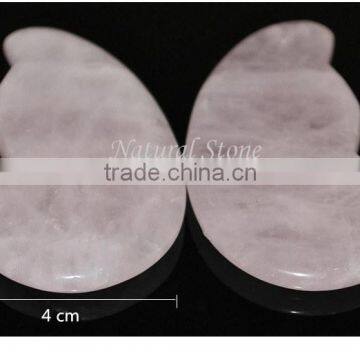 natural jrose quartz stone gua sha massager