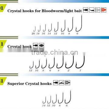 Sharp crystal wholesale high quality cheap hooks fishing