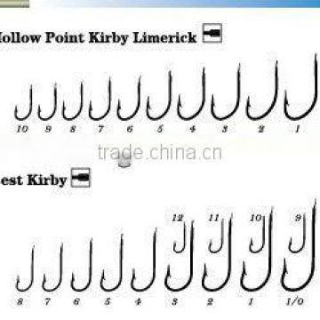 High quality Hollow Point Kirby Limerick fishing hooks