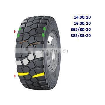 Loader tire 16.00r20, 14.00r20, 365/80r20, 385/85r20