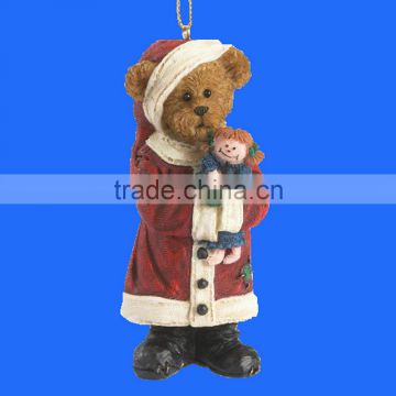 Resin Christmas Santa Ornament Top Christmas Hanging Ornaments