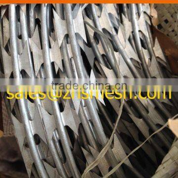 Hot Dipped Galvanized Razor Barbed Wire Coil(professional manufacturer)